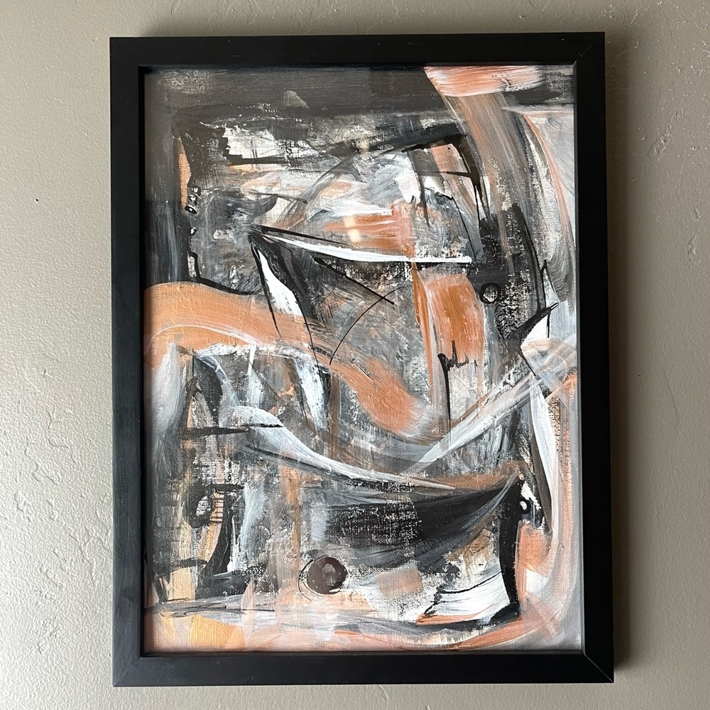 •SOLD• Abstract Painting with Black Frame 🎨🖼